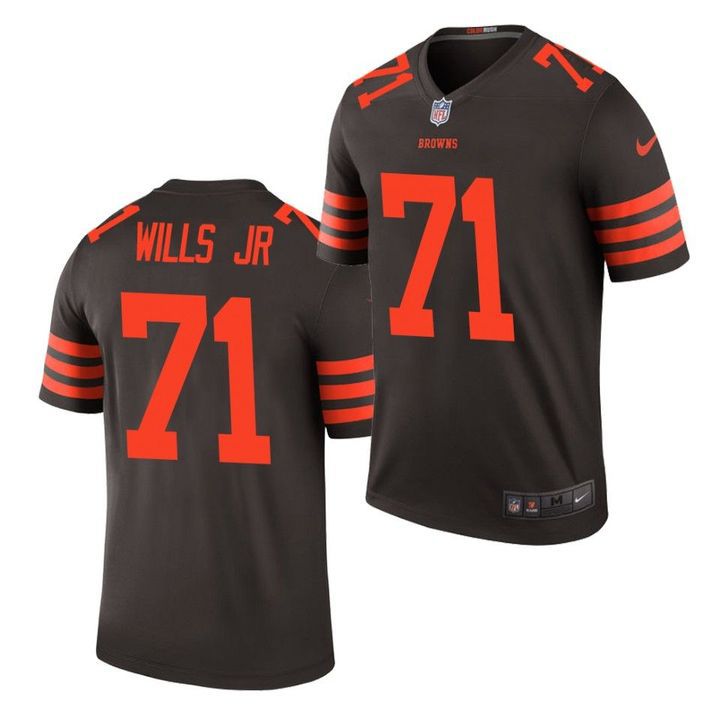 Men Cleveland Browns #71 Jedrick Wills Jr Nike Brown Color Rush Legend NFL Jersey->cleveland browns->NFL Jersey